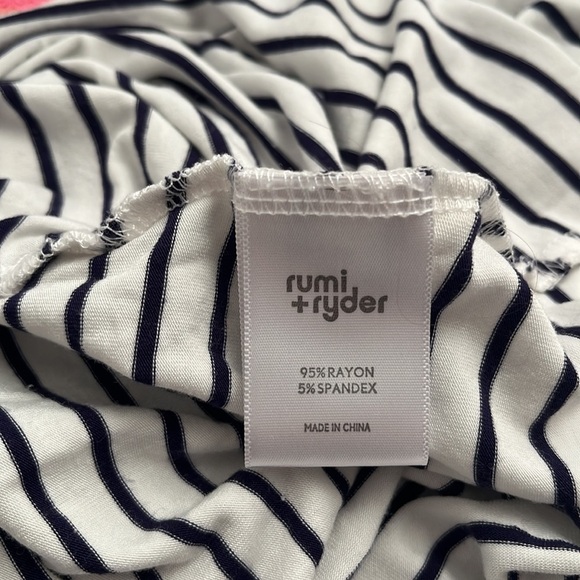 Rumi and Ryder sequin ice cream cone navy and white striped dress with pockets - Picture 7 of 7